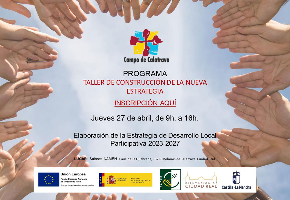La asociaci�n para el desarrollo del Campo de Calatrava  invita a participar en el taller de construcci�n de la nueva estrategia para el periodo 2023-2027