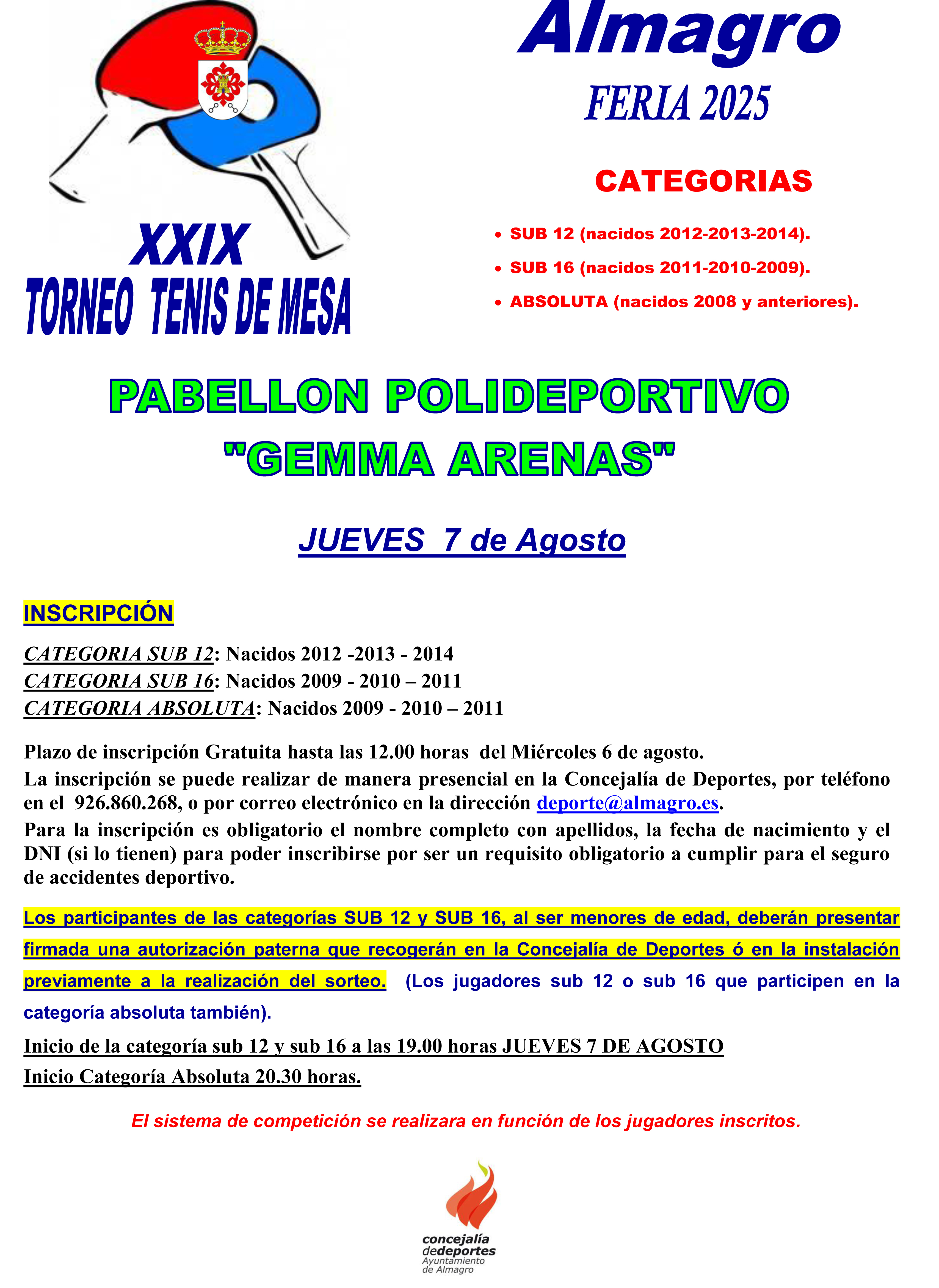 XXIX TORNEO DE TENIS DE MESA FERIAS 2025