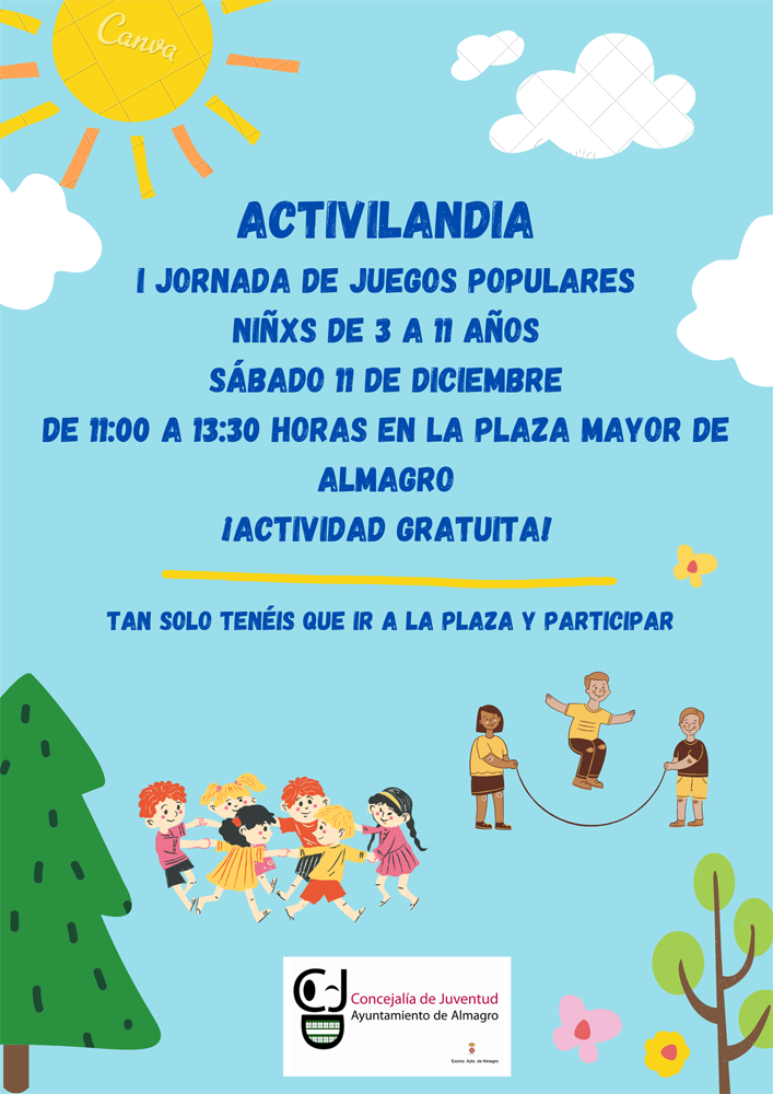 La Concejalía de Infancia organiza una jornada de juegos populares para este sábado