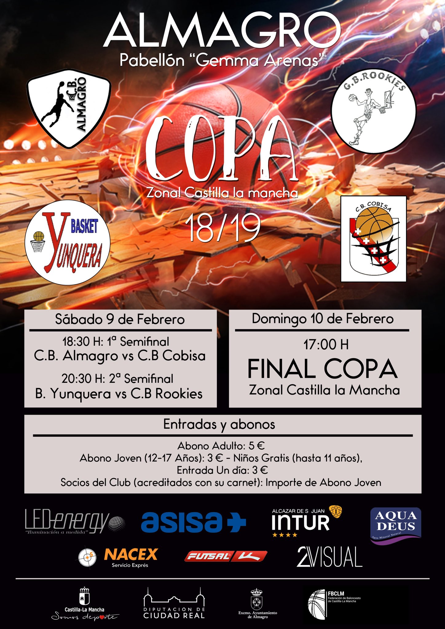 Almagro acogerá numerosos eventos deportivos en febrero