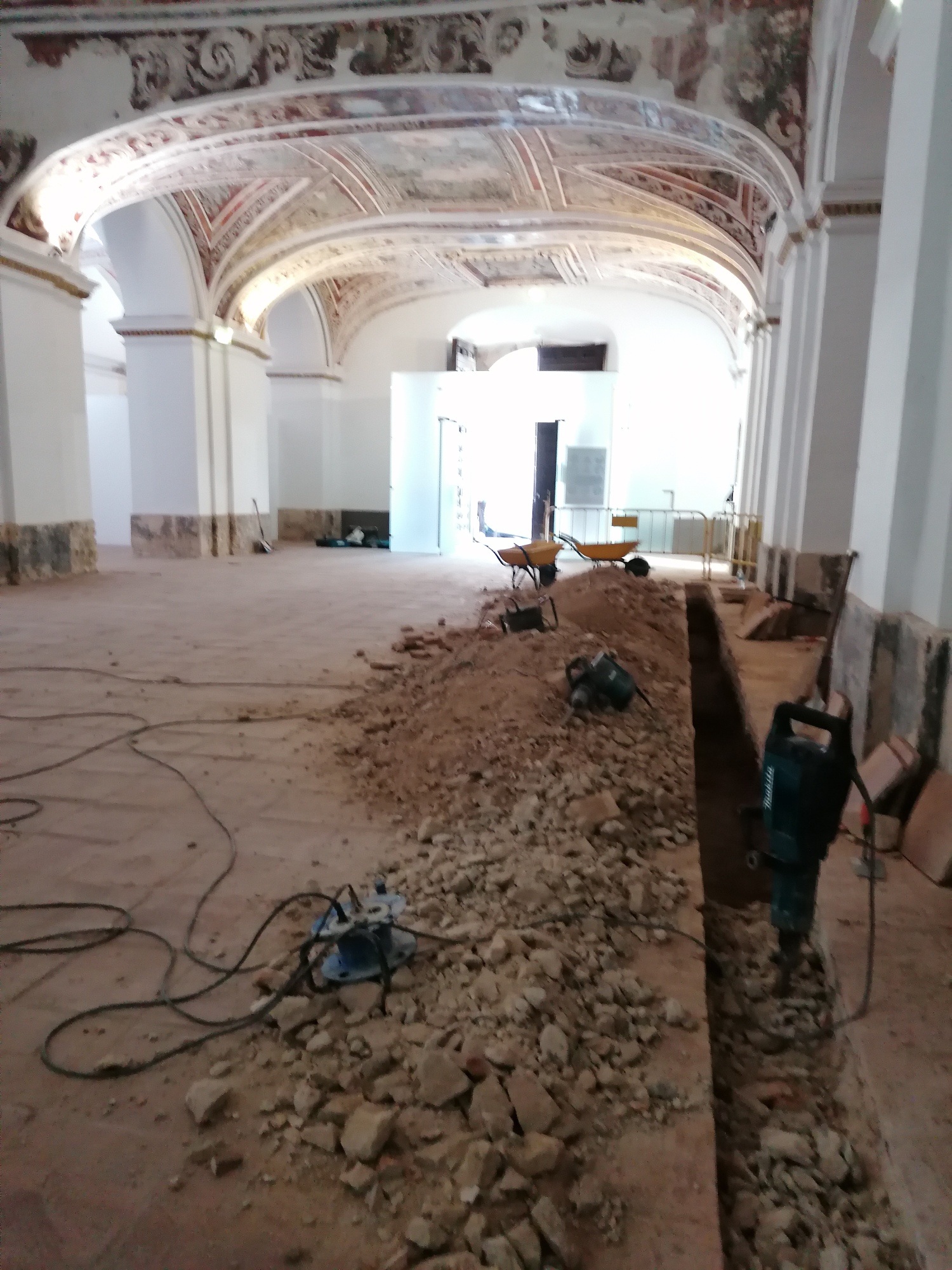 Las obras de restauración de la iglesia de San Agustín han comenzado esta semana tras el retraso por la pandemia
