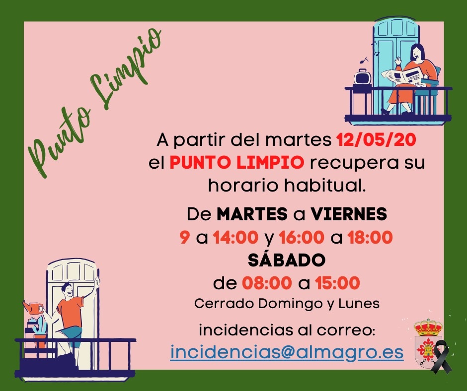 El Punto Limpio vuelve a su horario habitual