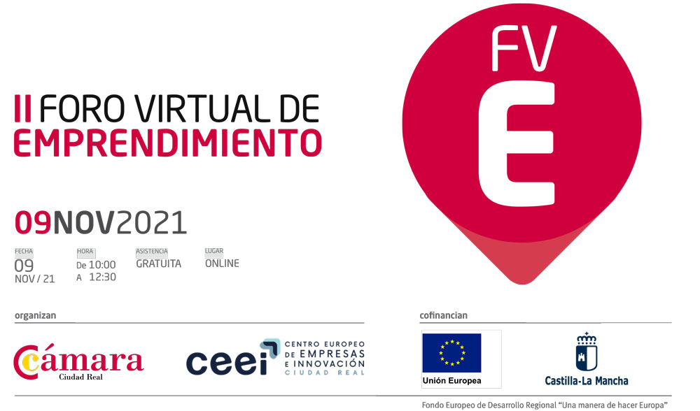 La Cámara de Comercio de Ciudad Real organiza el II Foro de Emprendimiento en formato virtual