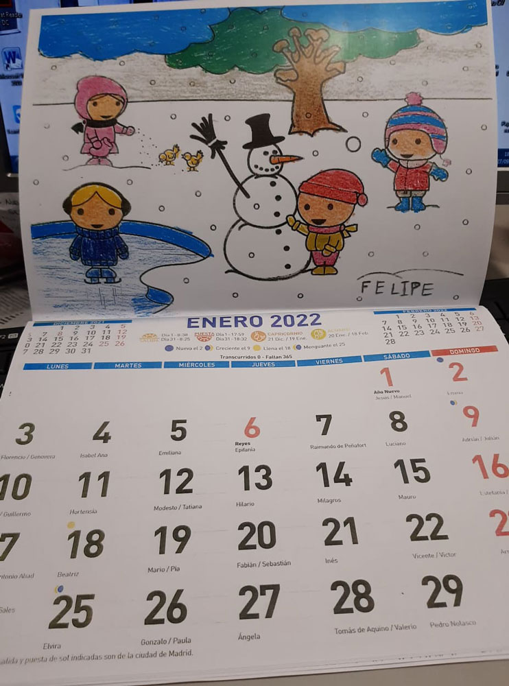 Amfisa ha elaborado su calendario solidario para el 2022