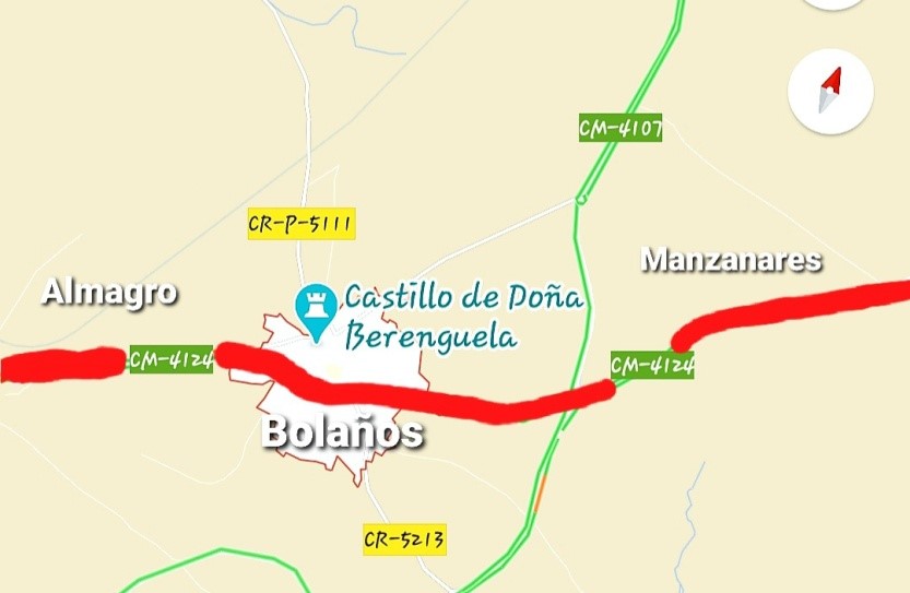 La Guardia Civil controla el acceso y salida de Bolaños de Calatrava