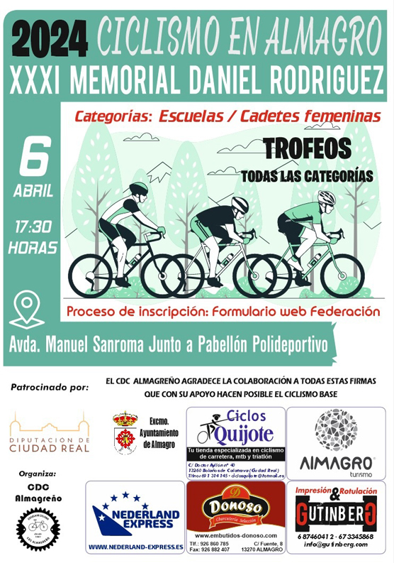 Almagro acoge este sábado la prueba inaugural del Trofeo Federación de Escuelas de Ciclismo de Castilla-La Mancha 2024