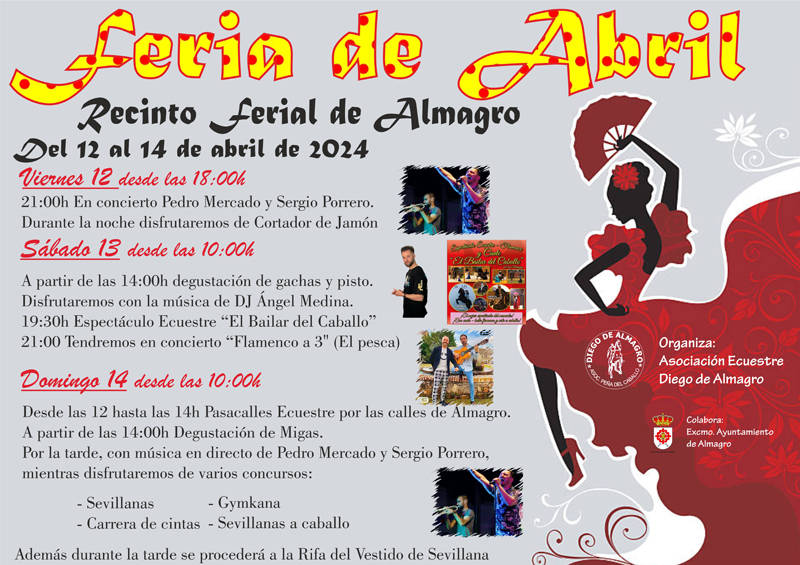 La asociación ecuestre Diego de Almagro organiza este fin de semana la Feria de Abril