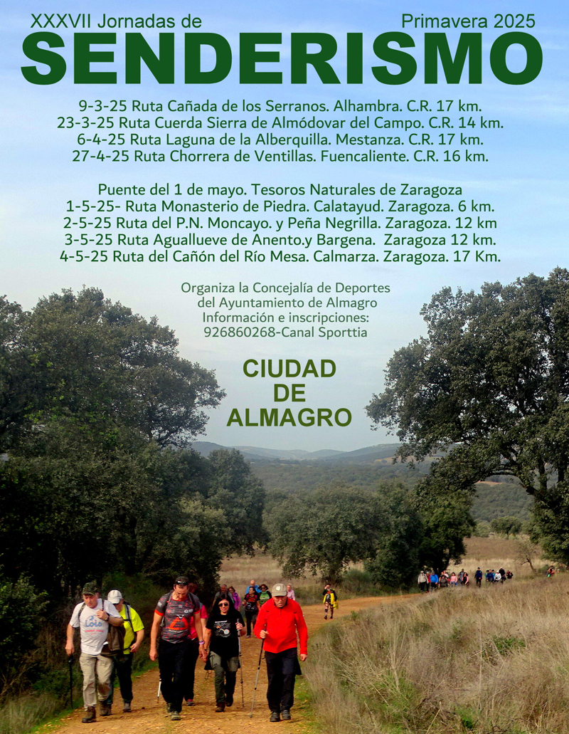 La Concejalía de Deportes propone unas nuevas rutas senderistas para esta primavera